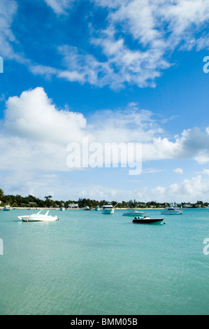 L'Ile Maurice, Grande Baie. Bateaux Banque D'Images