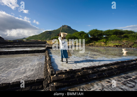 L'Ile Maurice, dans l'ouest de l'Ile Maurice, Tamarin, Salt Pond Banque D'Images