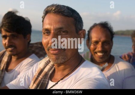 Smiling men. Port Blair. Îles Andaman. L'Inde. Banque D'Images