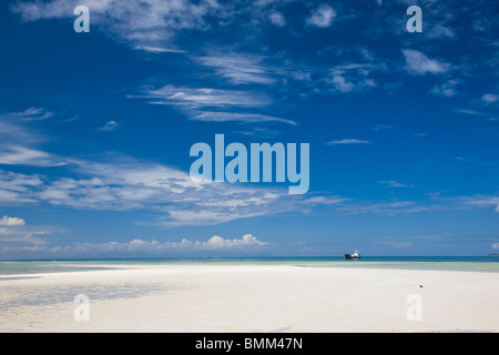 Les Seychelles, l'île de Praslin, Grande Anse, plage de Grand'Anse Banque D'Images