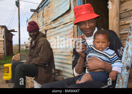 Jeffrey's Bay, Afrique du Sud. Vie locale du village autour d'un township. Banque D'Images