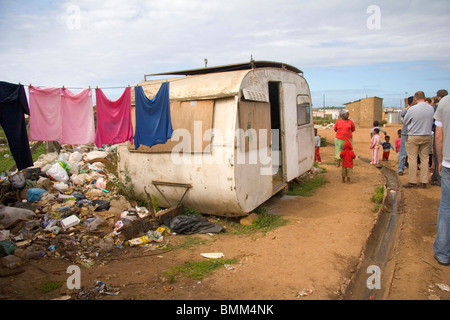 Jeffrey's Bay, Afrique du Sud. Vie locale du village autour d'un township. Banque D'Images