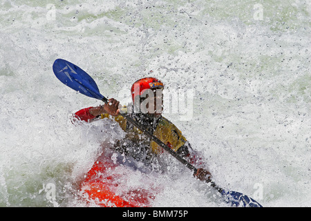 Rafting sur le Zambèze, Zambie Banque D'Images