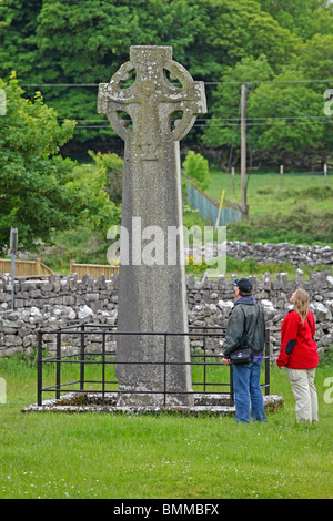 Croix de l'Ouest, Kilfenora, Burren, comté de Clare, Irlande Banque D'Images