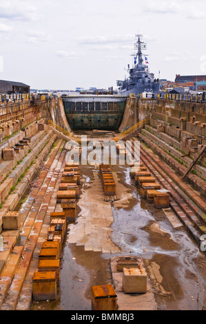 Dry Dock à l'USS Constitution Museum sur le Freedom Trail, Charlestown Navy Yard, Boston, Massachusetts Banque D'Images