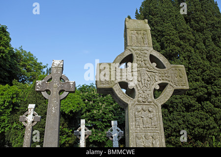 La Croix de Muiredach, Monasterboice, près de Drogheda, co Louth, République d'Irlande Banque D'Images