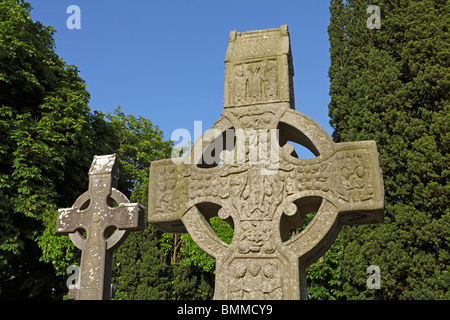 La Croix de Muiredach, Monasterboice, près de Drogheda, co Louth, République d'Irlande Banque D'Images