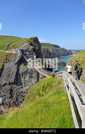 Carrick-a-rede, Ballintoy, comté d'Antrim, en Irlande du Nord Banque D'Images