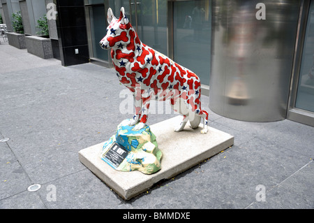 'Bone-a-Fido' sculpture, New York City, USA Banque D'Images