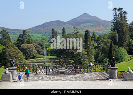 Les Jardins de Powerscourt, Co Wicklow, République d'Irlande Banque D'Images