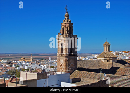 L'église et de la tour de Merced (Iglesia y Torre de la Merced), Osuna, Province de Séville, Andalousie, espagne. Banque D'Images