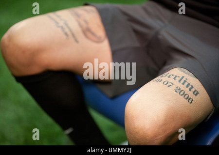 L'Italien Marco Materazzi Football Star Training Camp Banque D'Images