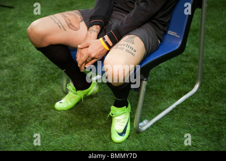 L'Italien Marco Materazzi Football Star Training Camp Banque D'Images