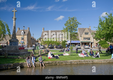 Bourton-on-the-water village, Cotswolds, Gloucestershire Banque D'Images