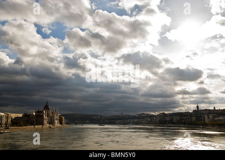 Vue de Budapest et le Danube. La Hongrie, en Europe Banque D'Images