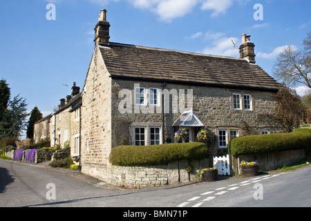 Les chalets, Froggatt, Peak District, Derbyshire, Angleterre, RU Banque D'Images