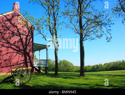 La maison de ferme Worthington, champ de bataille National Battlefield Park, Frederick, Maryland, USA Banque D'Images