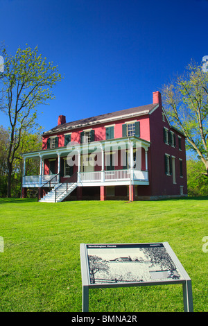 La maison de ferme Worthington, champ de bataille National Battlefield Park, Frederick, Maryland, USA Banque D'Images