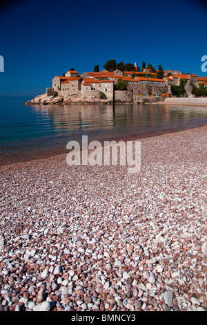 Plage de Sveti Stefan, Monténégro Banque D'Images