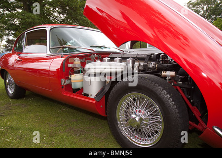 Jaguar E Type classic car Banque D'Images