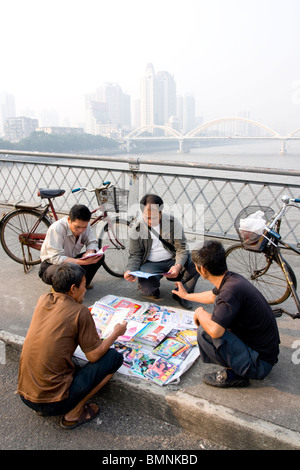 Chine Guangzhou Canton Pont Haizu Banque D'Images