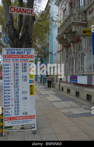 Bureau de change bureau de change de la côte de la mer Noire de Varna Bulgarie Balkans Europe Banque D'Images
