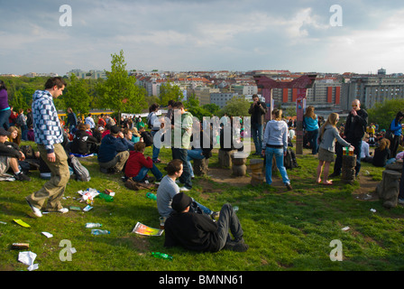 MMM partie peut 8e parc Parukarka quartier Zizkov Prague République Tchèque Europe Banque D'Images