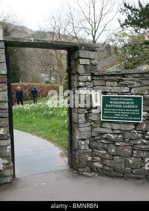 Le jardin de la Jonquille Wordsworth Grasmere, le Parc National de Lake District, Cumbria, England, UK Banque D'Images