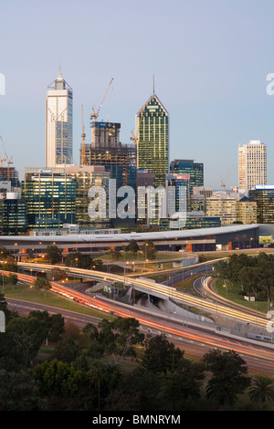 Le développement et la construction de la nouvelle tour de BHP Billiton à Perth, Australie occidentale. Banque D'Images