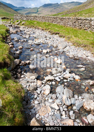 Dans la rivière Duddon Wrynose Valley Lake District Angleterre UK Banque D'Images