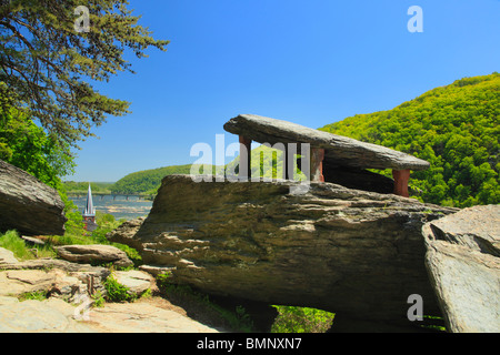 Jefferson Rock, sentier des Appalaches, Harpers Ferry, West Virginia, USA Banque D'Images