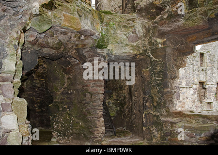 Structure en pierre à l'intérieur de Dirleton castle. East Lothian. L'Écosse. Banque D'Images