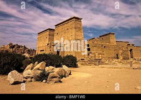 Egypte Assouan Temple de Philae Banque D'Images