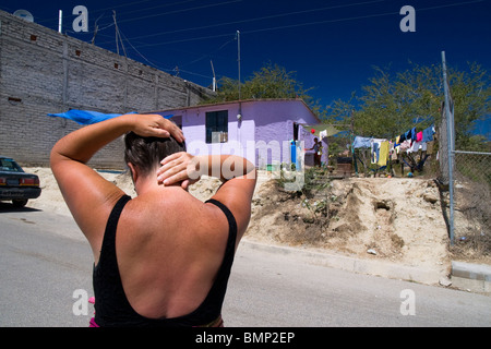 Scène de rue, Corral del Risco (Punta Mita), l'État de Nayarit, Mexique Banque D'Images