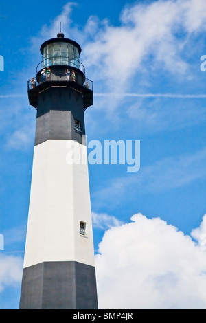 Au sommet du tourisme phare de Tybee Island, Savannah GA Banque D'Images