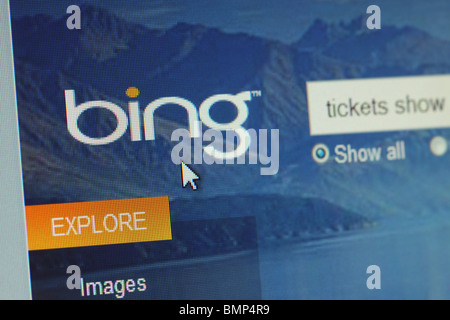 Bing bing.com www internet Moteur de recherche web Banque D'Images