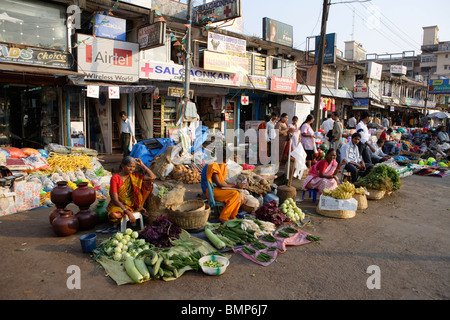 Les vendeurs de légumes ; Mapusa market ; Goa Inde ; Banque D'Images