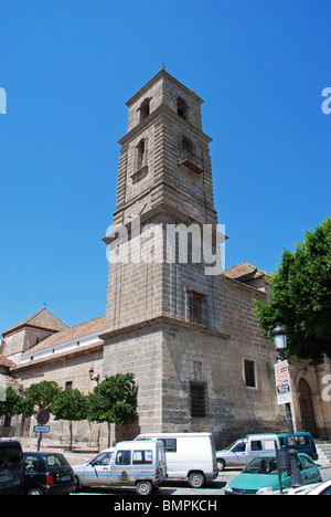 Église paroissiale, Parroquia Nuestra Señora de la Encarnacion, Alora, la province de Malaga, Andalousie, Espagne, Europe de l'Ouest. Banque D'Images