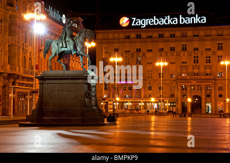 Zagreb, la capitale de la Croatie et de la plus grande ville du pays, est une typique ville d'Europe centrale. Banque D'Images