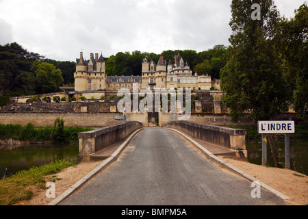 Château d'Ussé à l'Indre, Indre-et-Loire, France Banque D'Images