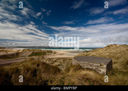 L'estuaire de la rivière Rouge au Godrevy Banque D'Images