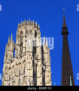 La cathédrale de Rouen, Rouen, Seine-Maritime, Haute-Normandie, France Banque D'Images