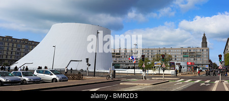 'Volcan', centre culturel d'Oscar Niemeyer, Le Havre, Seine-Maritime, Haute-Normandie, France Banque D'Images