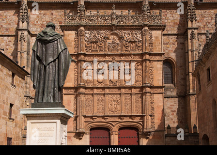 Façade de l'université de Salamanque la plus ancienne université d'Espagne Banque D'Images