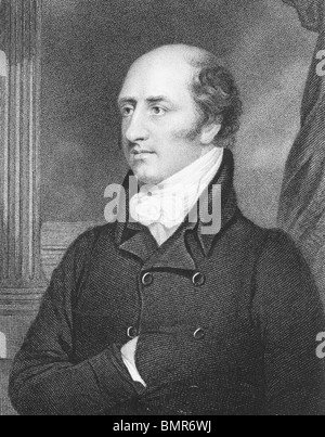 George Canning (1770-1827) gravure sur des années 1800. Homme d'État britannique et homme politique. Banque D'Images