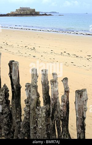 Le 'Fort' nationale, Saint-Malo, Ille-et-Vilaine, Bretagne, France Banque D'Images