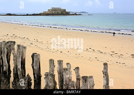 Le 'Fort' nationale, Saint-Malo, Ille-et-Vilaine, Bretagne, France Banque D'Images