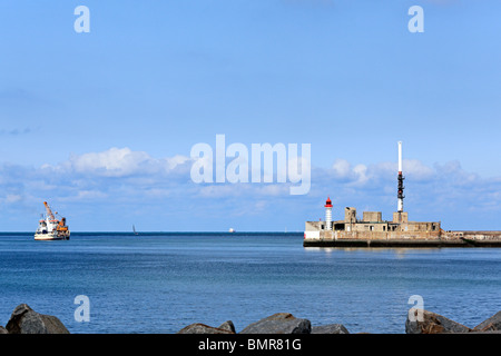 Digue de mer, Le Havre, Seine-Maritime, Haute-Normandie, France Banque D'Images