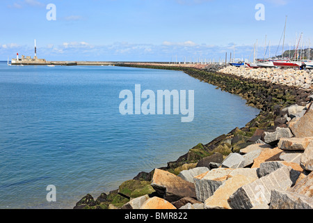 Digue de mer, Le Havre, Seine-Maritime, Haute-Normandie, France Banque D'Images