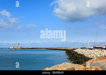 Digue de mer, Le Havre, Seine-Maritime, Haute-Normandie, France Banque D'Images